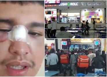 Video. Empleados de Sushi Roll golpean a repartidor de app en Ecatepec