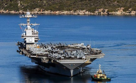 EU retira portaaviones USS Gerald Ford de operaciones; el buque regresa a puerto tras incendio