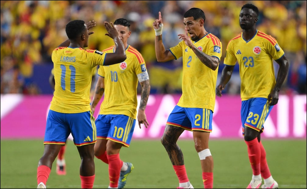 Jhon Arias, de Colombia, celebra su anotación ante Ghana en su duelo de dieciseisavos de final del Mundial 2026. FOTO: AFP