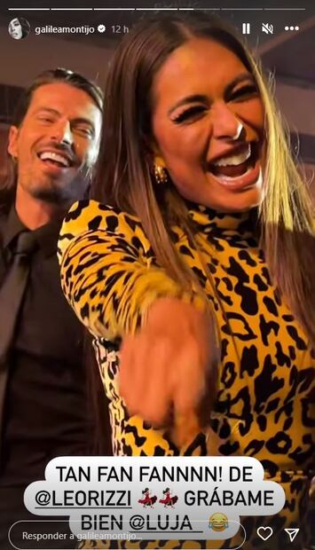 Galilea Montijo y su novio, el modelo Isaac Moreno disfrutaron de la música del español Leo Rizzi. Foto: Instagram.