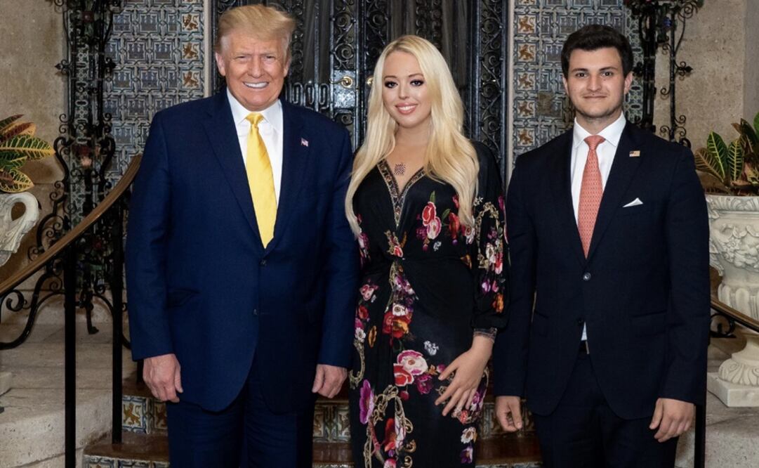 El expresidente Donald Trump acompañado de su hija Tiffany Trump y su prometido Michael Boulos. Foto: @TiffanyATrump
