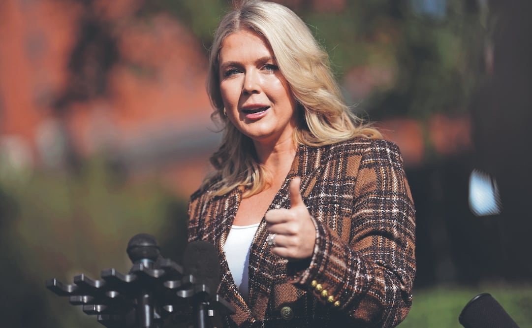La secretaria de prensa de la Casa Blanca, Karoline Leavitt, ayer en Washington. Foto: de WILL OLIVER. EFE