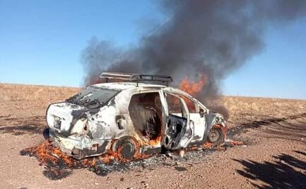 Queman 3 taxis en comunidad de Zacatecas