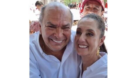 Papá de Checo Pérez cambia su foto de perfil por una donde está con Sheinbaum