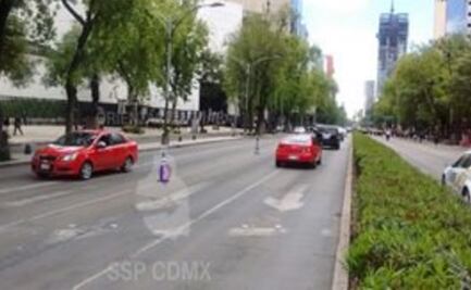 Aplican carril reversible en Reforma por marcha de CNTE