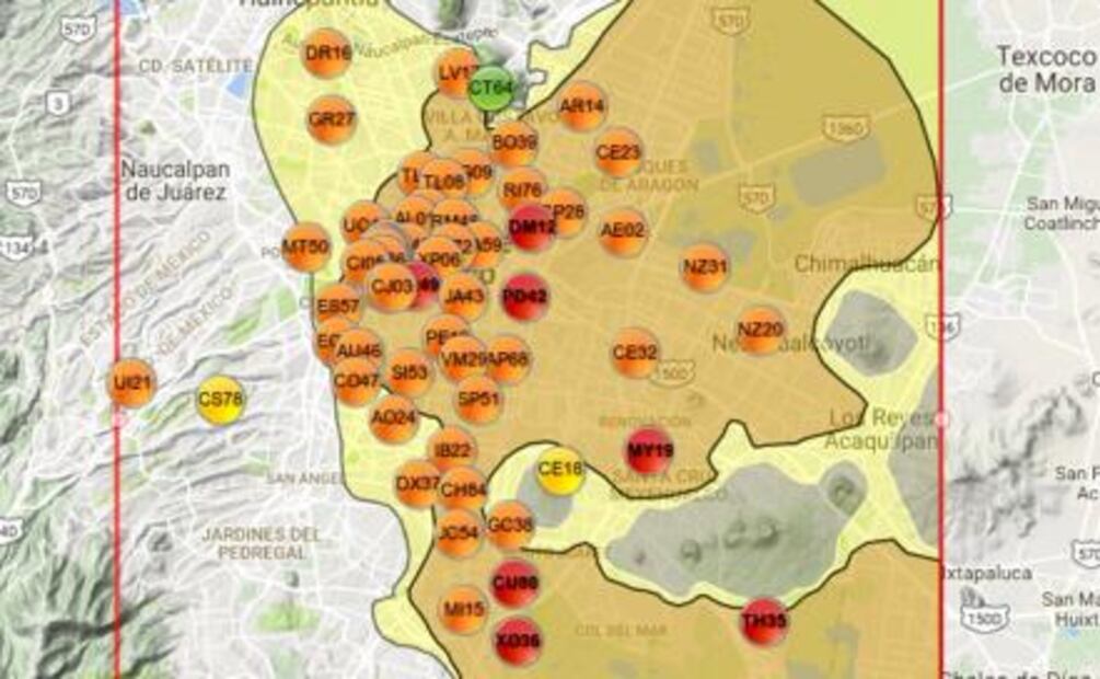 Registran en mapa intensidad de los sismos en Área Metropolitana