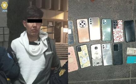 Detienen a sujeto por robo de celulares en Centro Histórico de la CDMX; regresan artículos a las víctimas