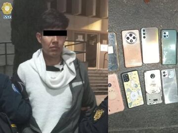 Detienen a sujeto por robo de celulares en Centro Histórico de la CDMX; regresan artículos a las víctimas