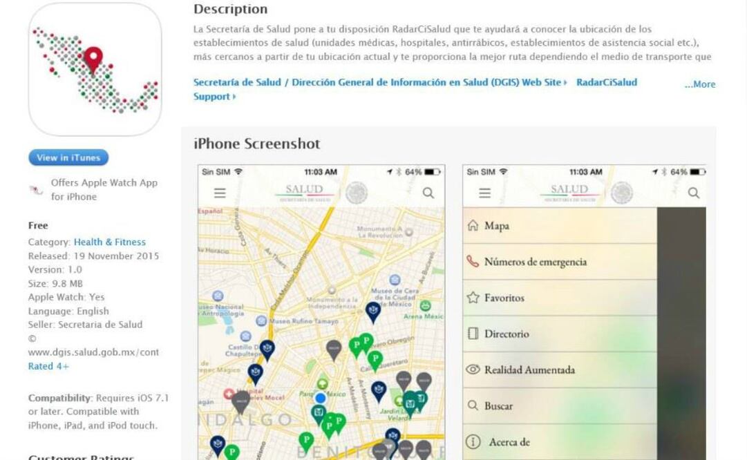 Ssa lanza App para ubicar hospitales