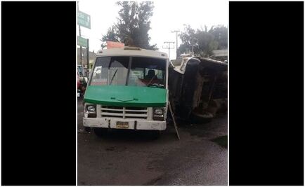 Volcadura afecta circulación en Tláhuac y Periférico