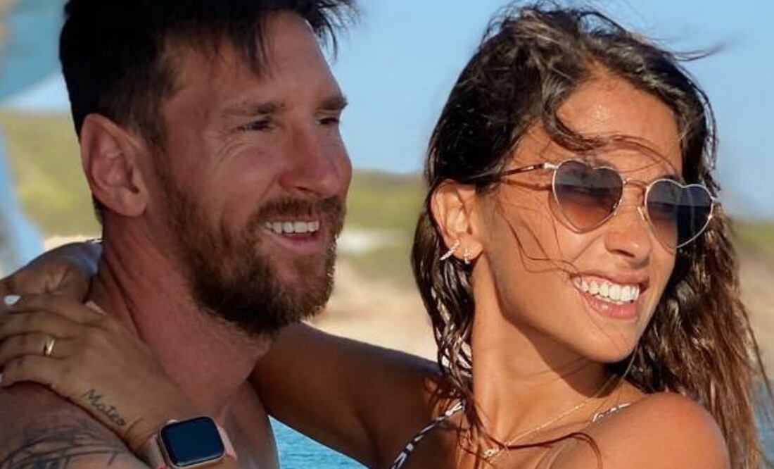 Antonela Roccuzzo y Leo Messi. Foto: Instagram @antonelaroccuzzo