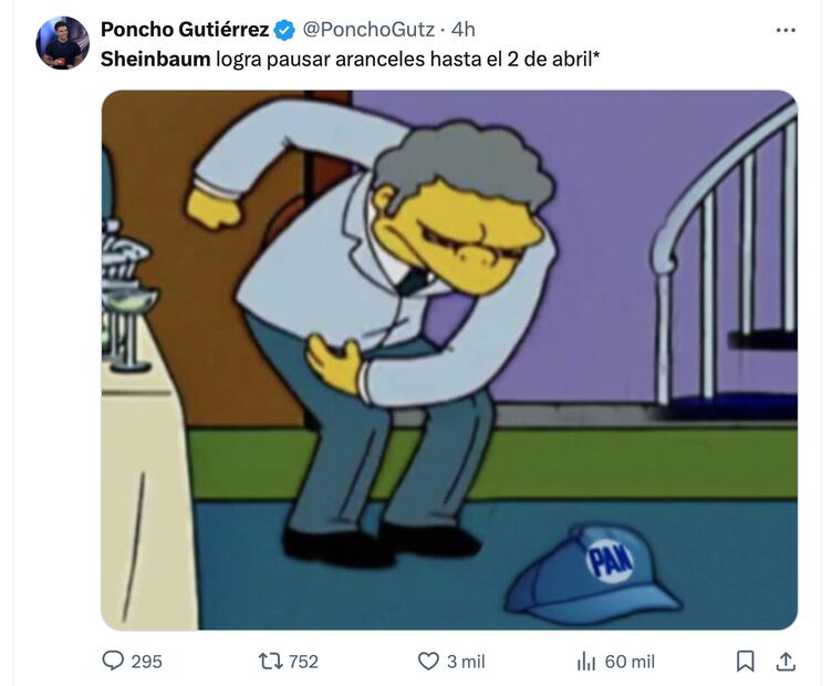 Los mejores memes que dejó la pausa de aranceles de Trump a México. Foto: Captura de pantalla