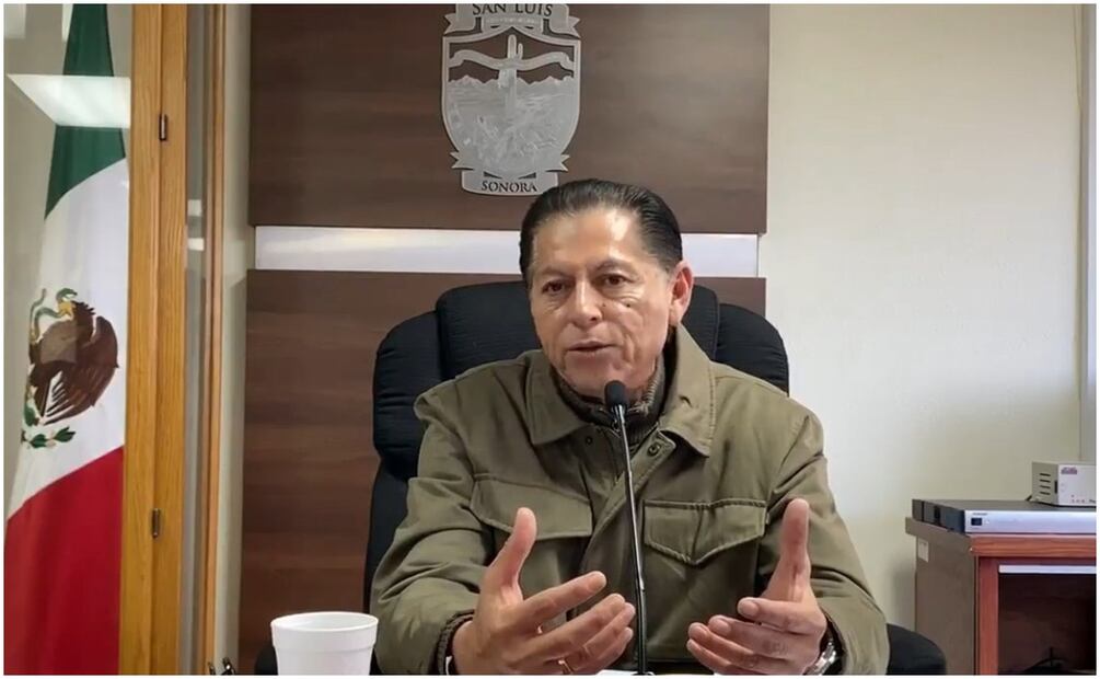 Alcalde de San Luis Río Colorado, César Iván Sandoval Gámez afirma que están listos para el arribo de migrantes en la entidad (15/01/2025). Foto: Ayuntamiento San Luis Río Colorado