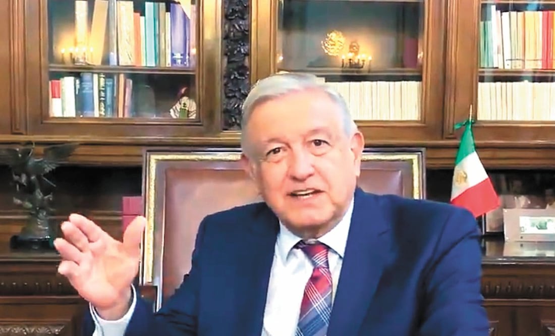 El presidente Andrés Manuel López Obrador expuso que con la ratificación del T-MEC en Estados Unidos se termina una fase importante. Foto/TOMADA DE VIDEO