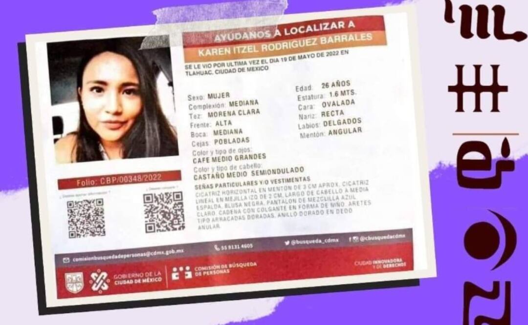 Foto: Especial/El Universal/ Karen Itzel fue reportada como desaparecida el 19 de mayo en las inmediaciones de la alcaldía Tláhuac