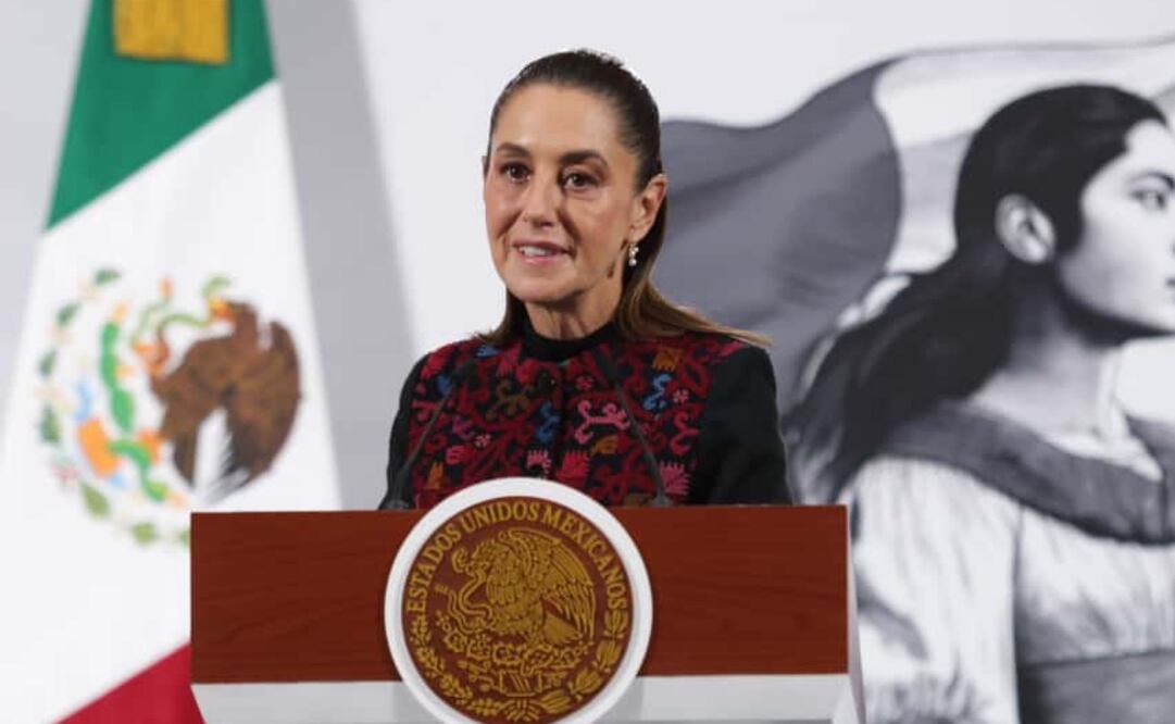 Claudia Sheinbaum en su conferencia matutina en Palacio Nacional el 10 de octubre de 2025. Foto: Carlos Mejía / EL UNIVERSAL