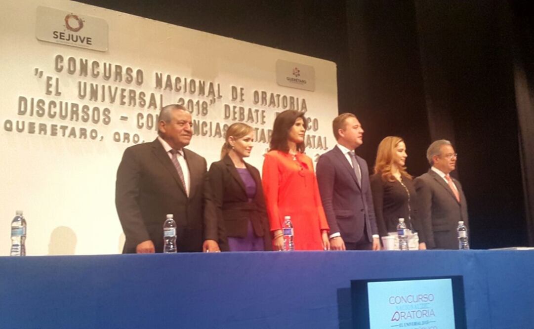 Inauguración de fase estatal del Cocurso Nacional de Oratoria "EL UNIVERSAL 2018", en Querétaro. (FOTO: Rocío G. Benítez. EL UNIVERSAL)