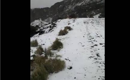 Se registran nevadas en Cofre de Perote y Pico de Orizaba