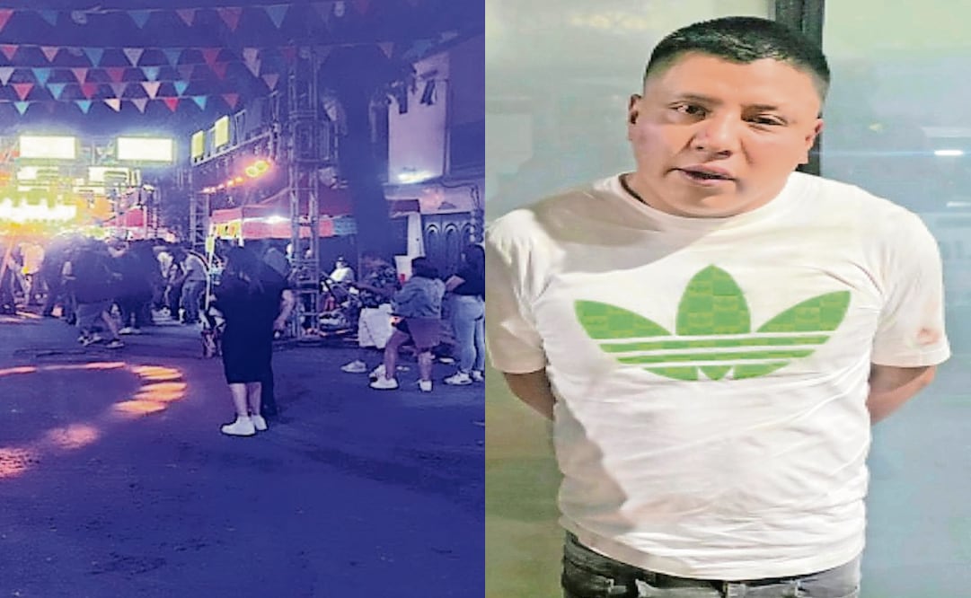 El detenido de 33 años fue capturado metros adelante del lugar en el que se realizaba un baile sonidero, donde dejó a varios heridos tras dispararles con un arma de fuego. Fotos: Especial