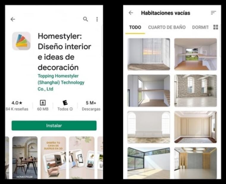 5 aplicaciones gratuitas de diseño de interiores y decoración