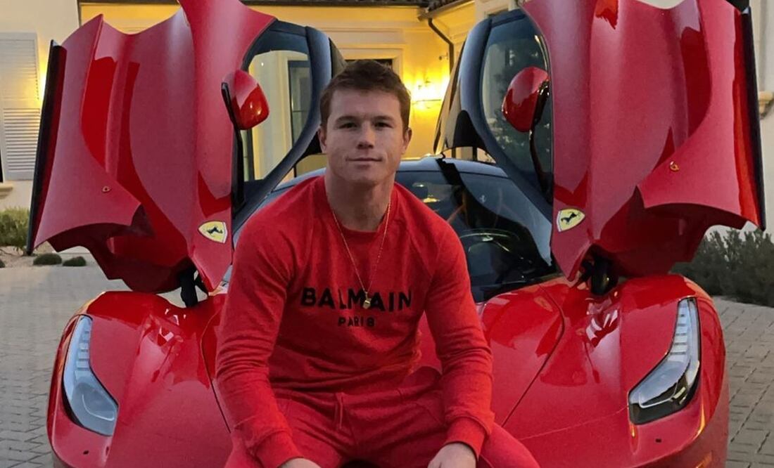 Este Ferrari es el primer auto híbrido en la historia de la marca italiana / Foto: Instagram @canelo