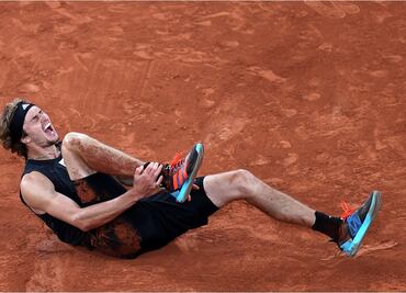 VIDEO: La frustrante lesión de Zverev en el Abierto de Francia