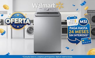 Lavadora Samsung de 20 Kg en menos de 8 mil 500 pesos en Walmart; así aplican los meses sin intereses