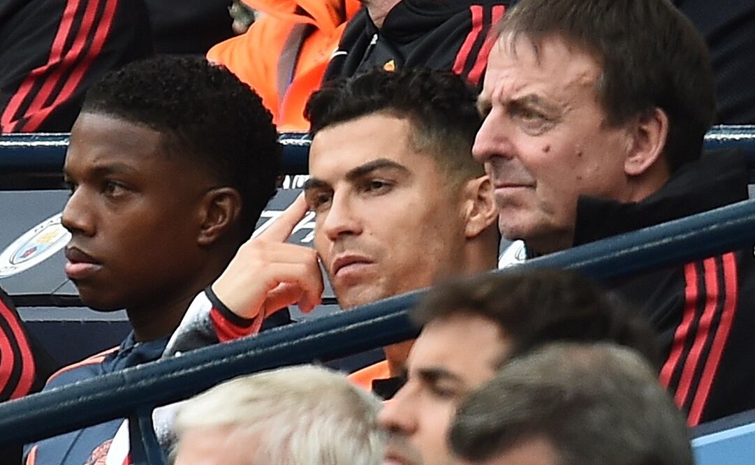 Cristiano Ronaldo durante la goleada del City al Manchester United - FOTO: EFE