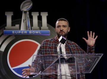 Justin Timberlake, listo para el show del Super Bowl LII