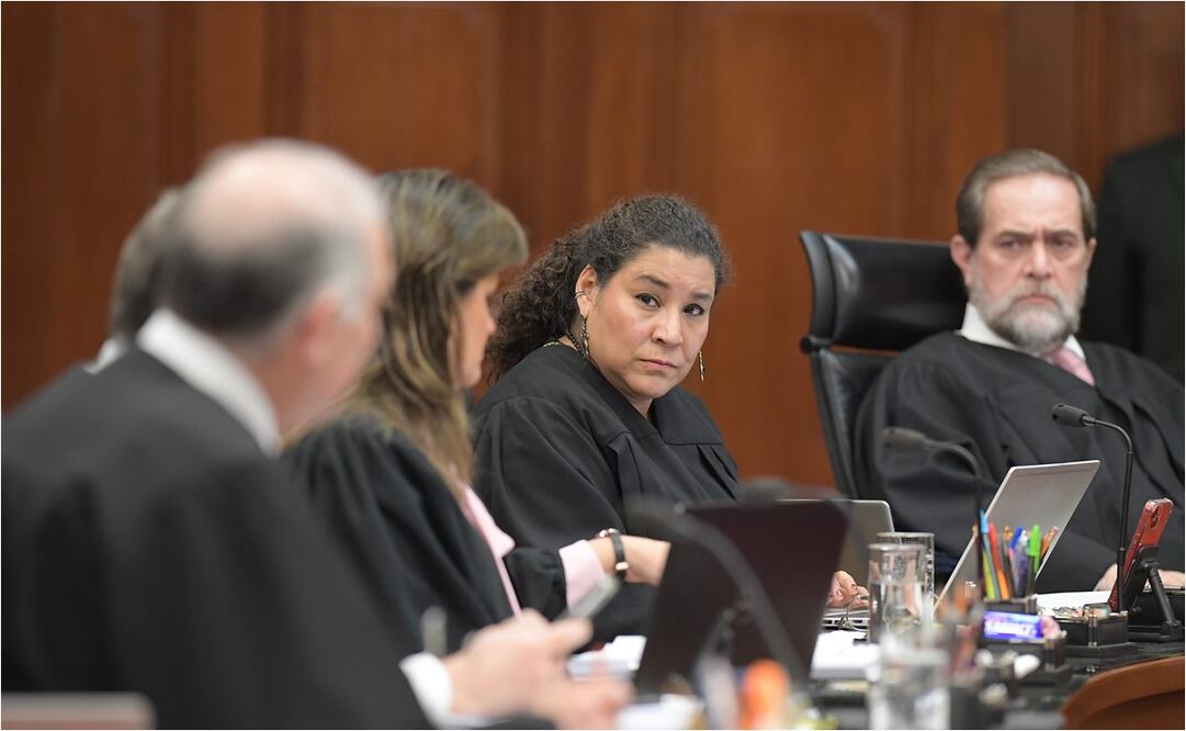 Lenia Batres, ministra de la Suprema Corte de Justicia de la Nación en sesión para invalidar una parte de la reforma judicial este 5 de noviembre del 2024. Foto: Especial