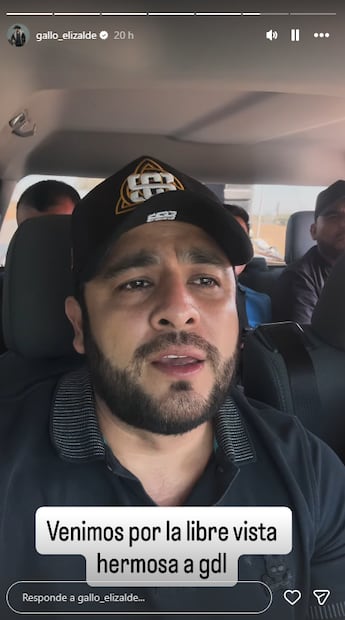 Gallo Elizalde y su equipo, afectados por los bloqueos en la carretera que conecta a Morelia y Guadalajara.
Foto: Instagram