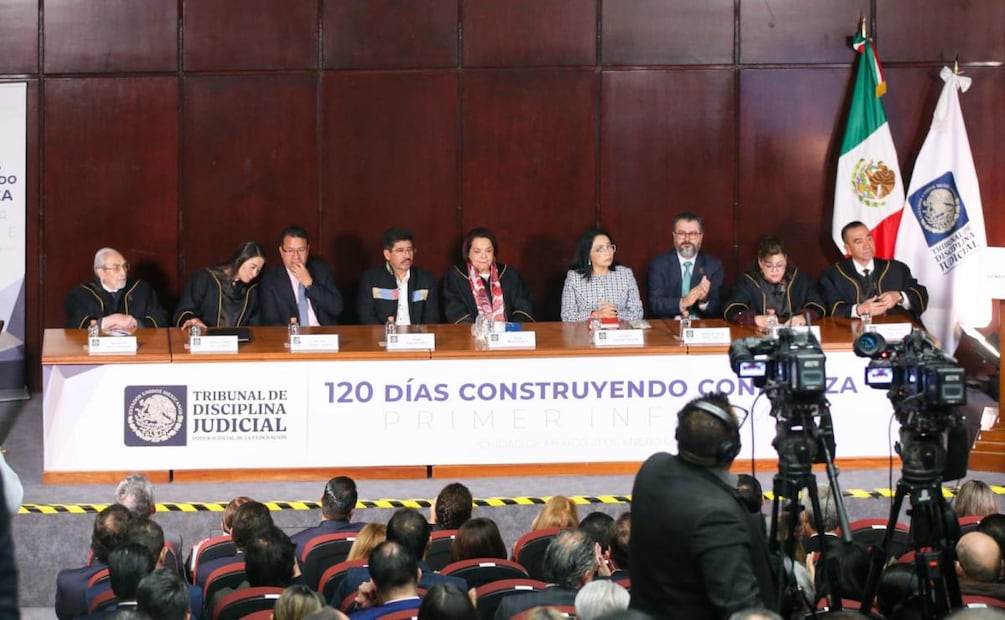 Celia Maya presenta su primer informe a cargo del Tribunal de Disciplina Judicial (21/01/2026). Foto: Especial