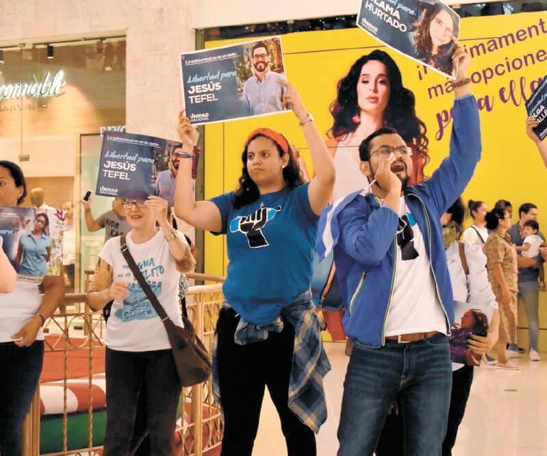Un grupo de opositores de Nicaragua demandó el pasado 24 de diciembre, en Managua, la liberación de los prisioneros políticos nicaragüenses. ALIANZA CÍVICA POR LA JUSTICIA Y LA DEMOCRACIA DE NICARAGUA