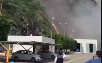 Se registra derrumbe en las inmediaciones de presa en Zimapán, Hidalgo