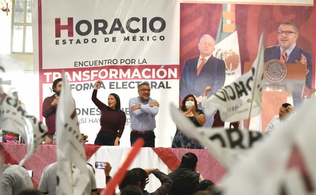 Horacio Duarte se presentó ante miles de simpatizantes en Cuautitlán. Foto: Especial