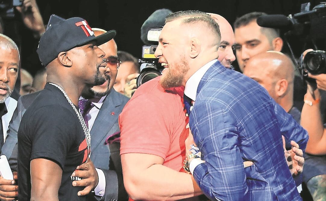 Los insultos siguieron en el día dos para promocionar su combate. FOTO: VAUGHN RIDLEY. AFP