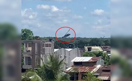 VIDEO: Helicóptero militar se desploma en Colombia; reportan 4 muertos