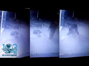 Captan en video a policía que sustrae cartera de hombre en Naucalpan