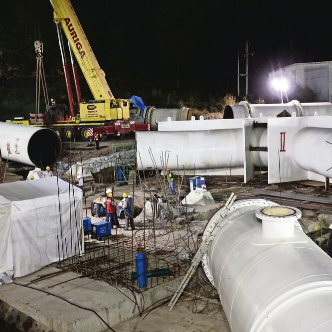 Conagua arrancó con el cambio de la tubería en la planta potabilizadora de Berros, en los límites de los municipios mexiquenses de Villa Victoria y Villa de Allende. Foto: JORGE ALVARADO. EL UNIVERSAL