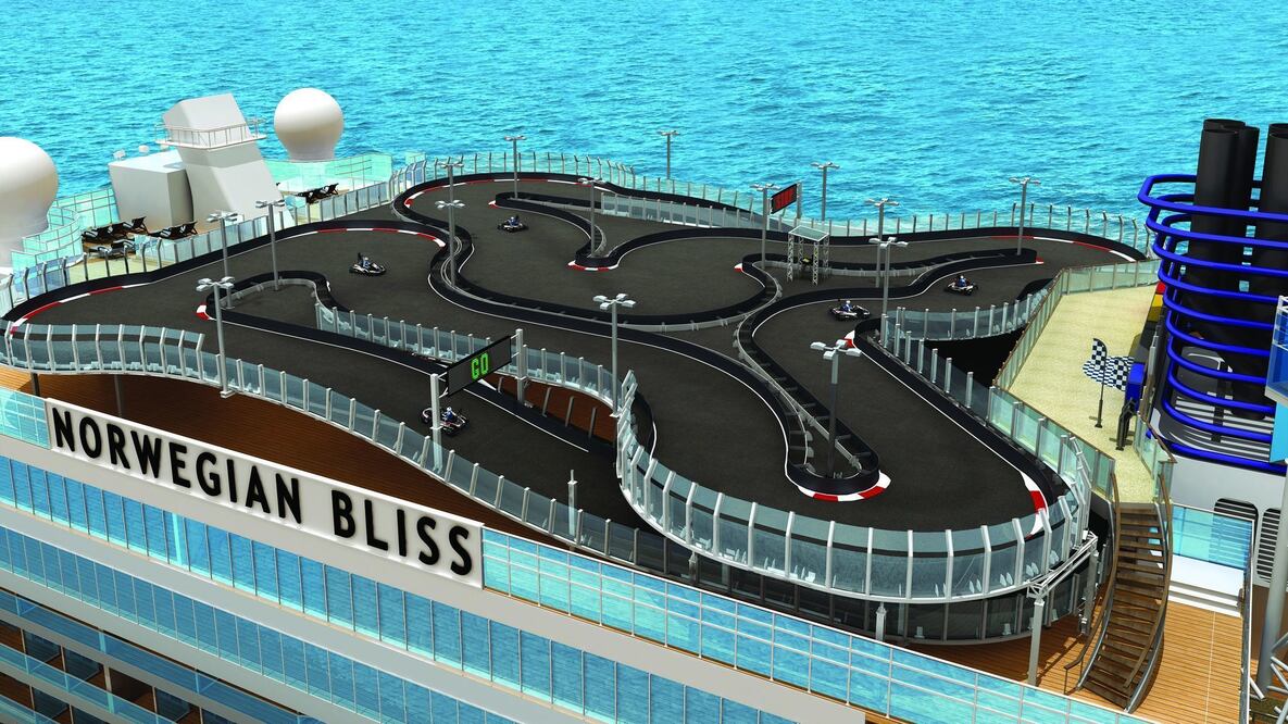 Además de toboganes fuera de lo común, tendrá una pista de go-karts. (Foto: Norwegian Cruise Line)