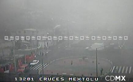 Reportan lluvia y niebla en la CDMX 
