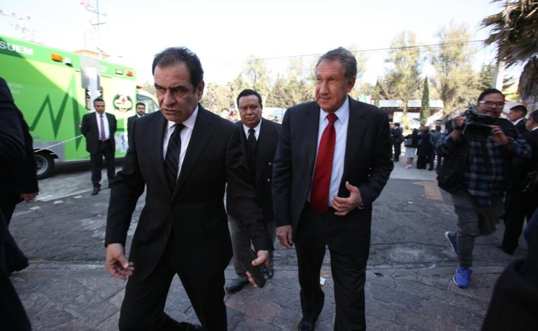 Arturo Montiel, ex gobernador del Edomex a su llegada a la ceremonia luctuosa de Alfredo del Mazo González. Foto: Jorge Alvarado/EL UNIVERSAL 