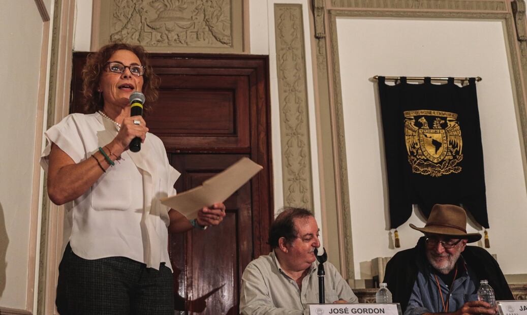 Homenaje a Ignacio Solares en la Casa Universitaria del Libro (Casul) de la UNAM. Foto: Gabriel Pano/EL UNIVERSAL.