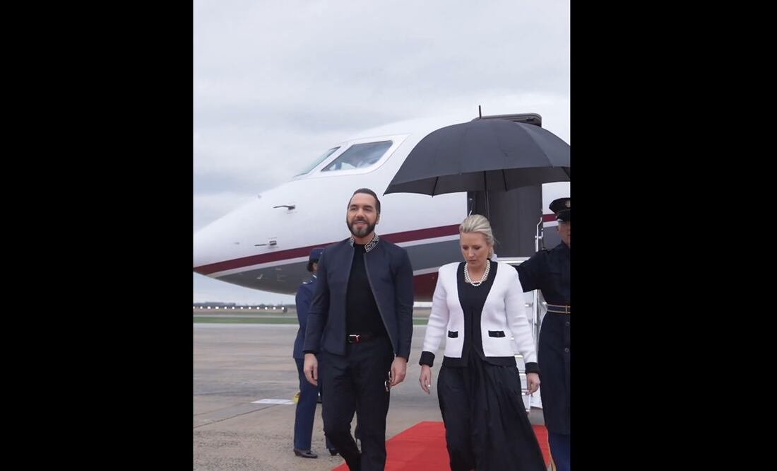 El mandatario de El Salvador, Nayib Bukele, en EU. Foto: Tomada de video