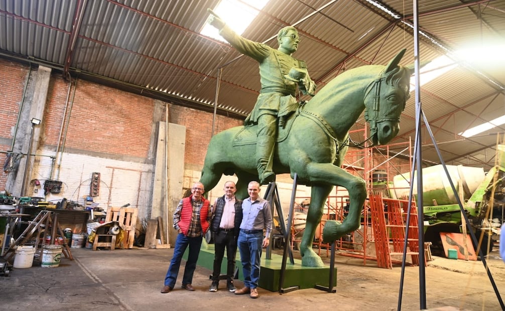 Inaugurarán escultura ecuestre de Ignacio Zaragoza en Puebla. Foto: Especial