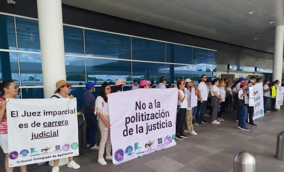 Trabajadores del Poder Judicial realizan nueva protesta por la Reforma. Fotos Especial