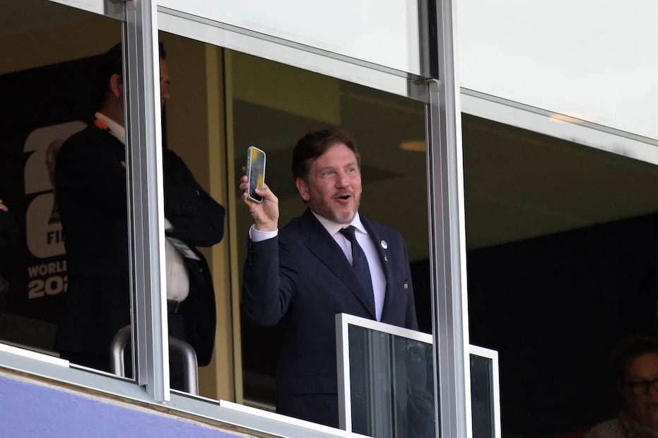 Alejandro Domínguez, presidente de CONMEBOL, en el Mundial de 2026 - Foto: AFP
