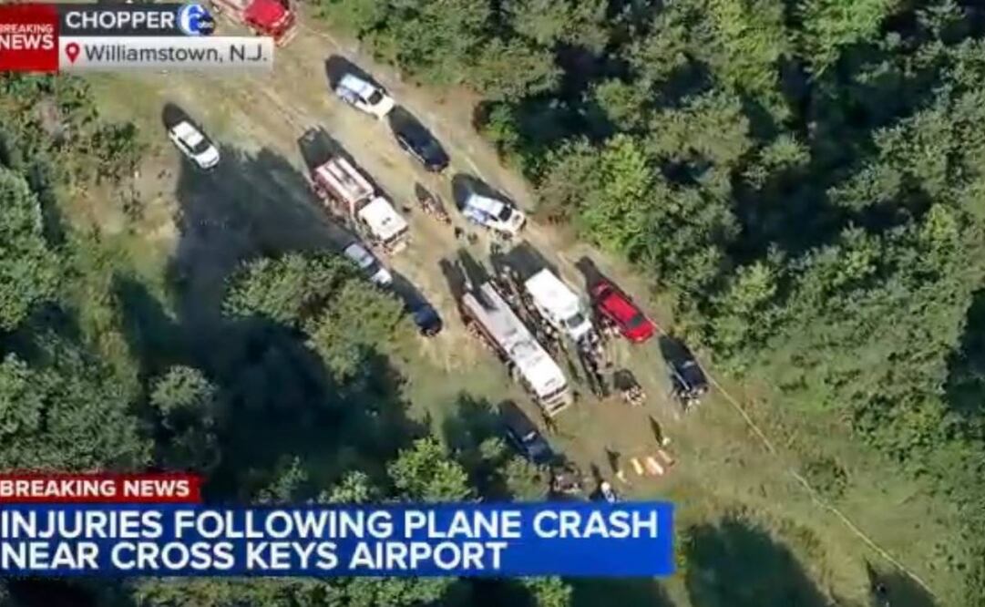 Quince heridos al estrellarse un avión pequeño en Nueva Jersey. (02/07/25) Foto: X