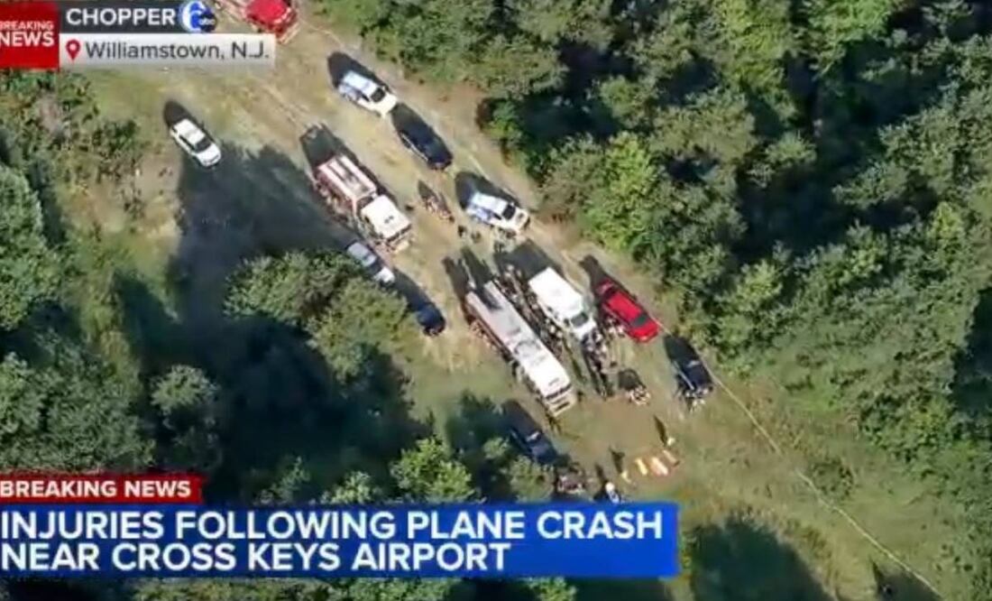 Quince heridos al estrellarse un avión pequeño en Nueva Jersey. (02/07/25) Foto: X