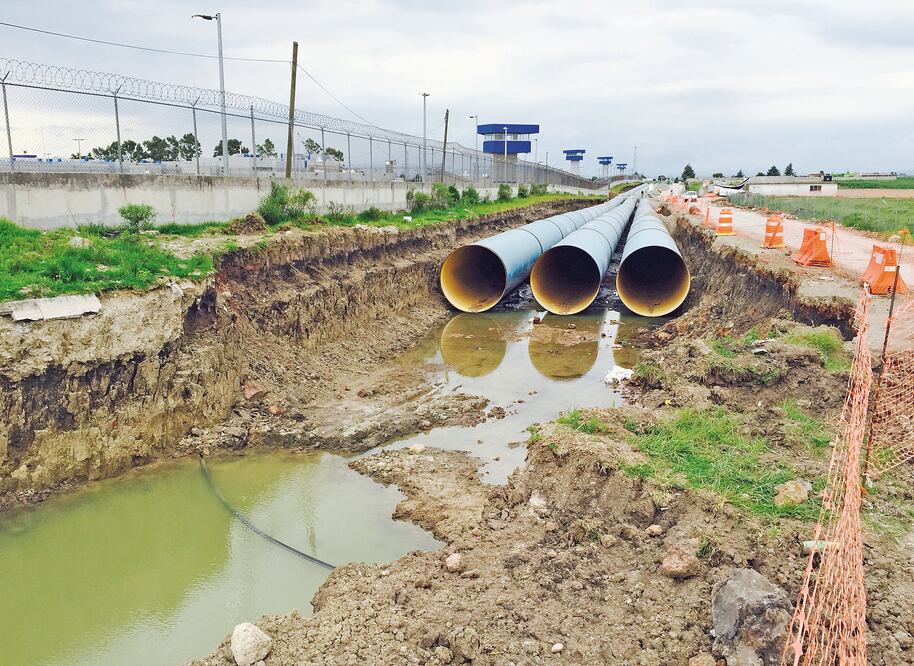 En las inmediaciones del penal de máxima seguridad de El Altiplano se realizan obras de ampliación del Sistema Cutzamala